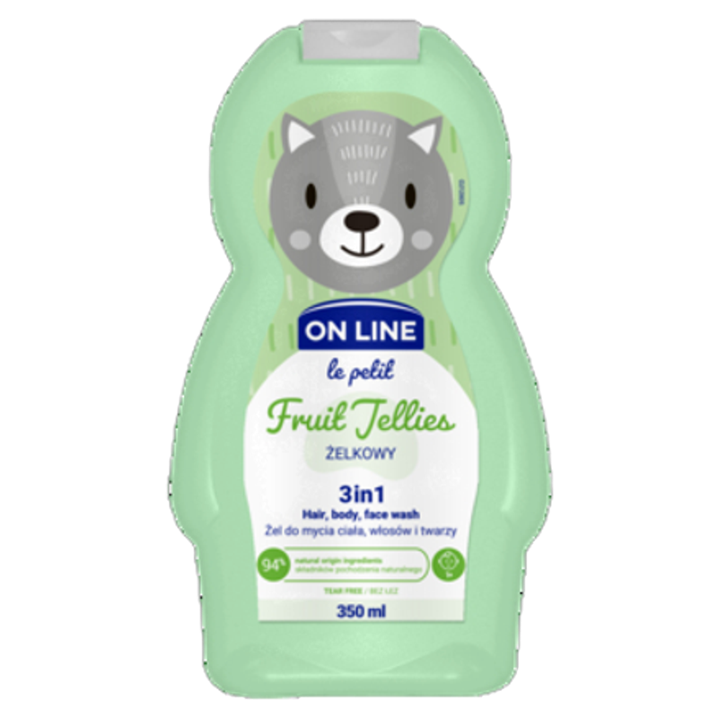 ON LINE LE PETIT Nawilżający żel 3w1 o zapachu owocowych żelków 350ml
